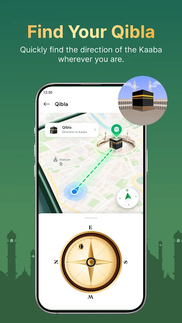 Qibla compass